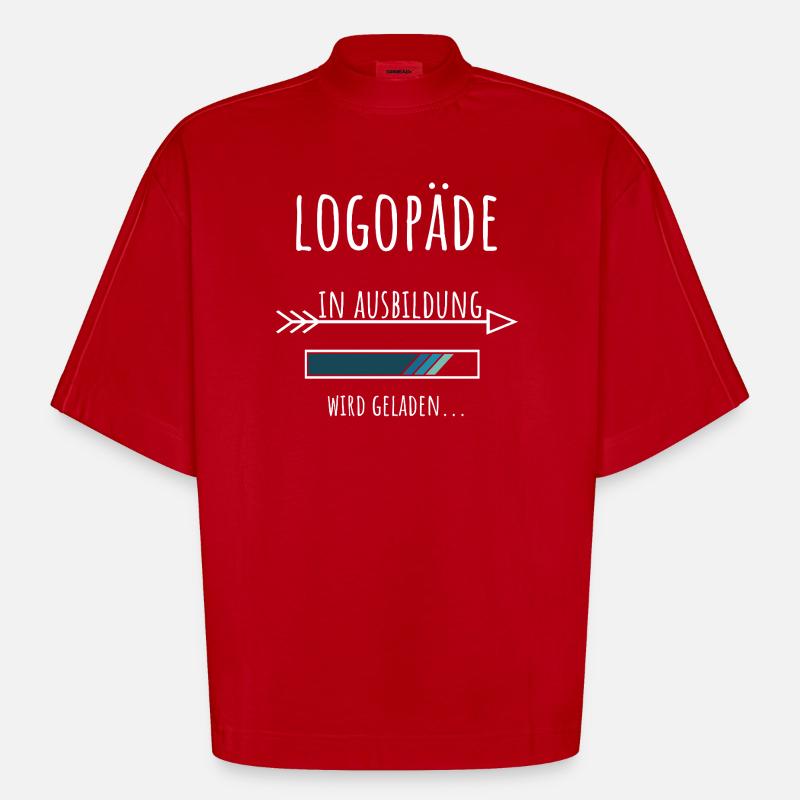 Logopädie Studium Beruf Ausbildung Logopäde - Heavyweight Oversized Organic Boxy T-Shirt Made in EU - Rot