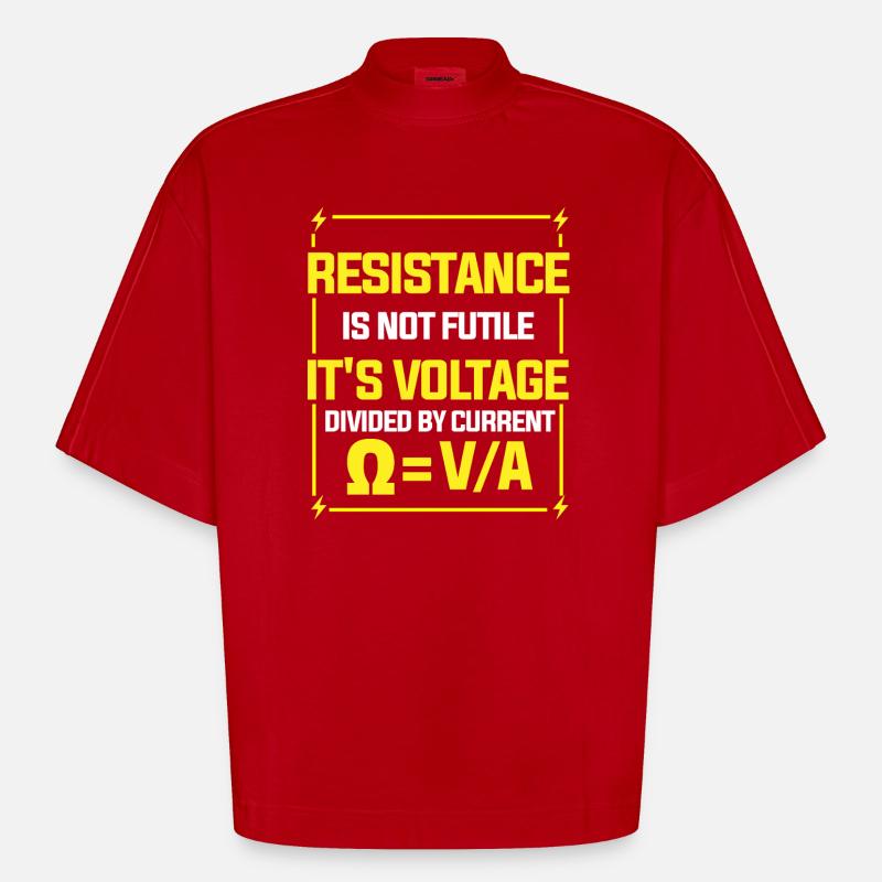 Physics Physicist Physics Student Physics Teacher - Heavyweight Oversized Organic Boxy T-Shirt Made in EU - red