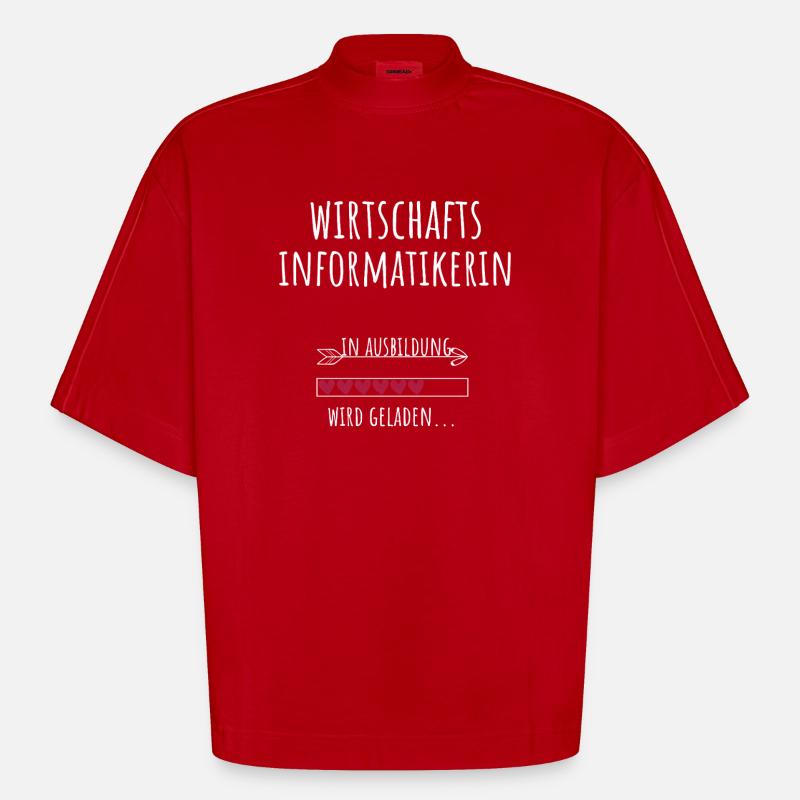 Wirtschaftsinformatikerin Studium Beruf Ausbildung - Heavyweight Oversized Organic Boxy T-Shirt Made in EU - Rot