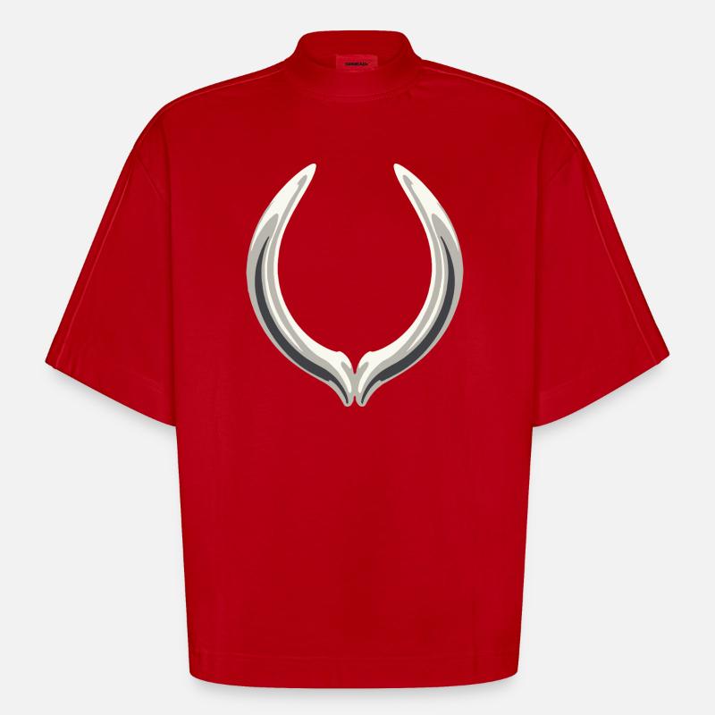 Querlenker-Emblem - Heavyweight Oversized Organic Boxy T-Shirt Made in EU - Rot