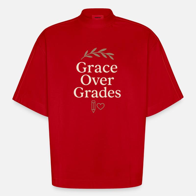Christlicher Homeschool-mutter-glaube - Heavyweight Oversized Organic Boxy T-Shirt Made in EU - Rot