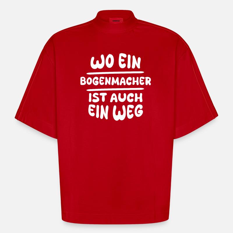 Bow maker Bow maker - Heavyweight Oversized Organic Boxy T-Shirt Made in EU - red