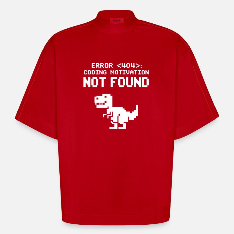Debugging Programming Humor Engineer - Heavyweight Oversized Organic Boxy T-Shirt Made in EU - red