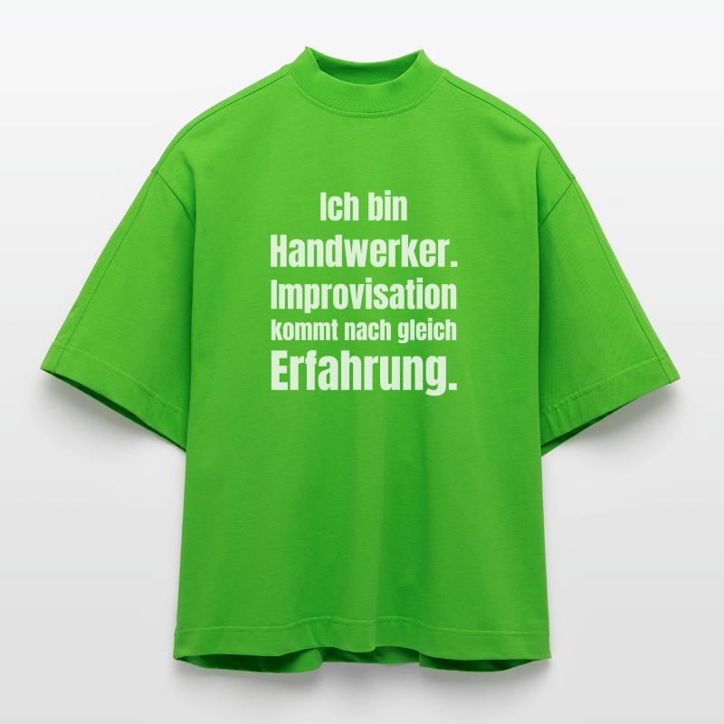 Je suis un artisan – improvisation basée sur l’expérience T-shirt bio épais oversize Boxy fabriqué en UE