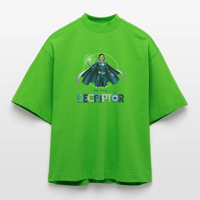 Héros Codeur Déchiffreur T-shirt bio épais oversize Boxy fabriqué en UE