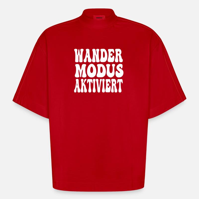 Conception activée par le mode Wander - T-shirt bio épais oversize Boxy fabriqué en UE - rouge