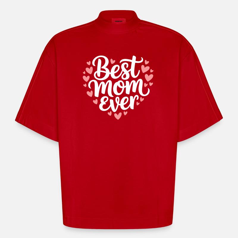 Die beste Mutter aller Zeiten - Heavyweight Oversized Organic Boxy T-Shirt Made in EU - Rot