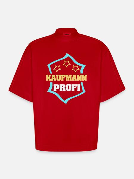 Arbeit Kaufmann - Heavyweight Oversized Organic Boxy T-Shirt Made in EU - Rot