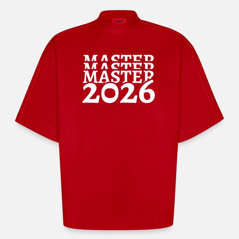 Master 2026 Studium Studiumsabschluss Studiumende - Heavyweight Oversized Organic Boxy T-Shirt Made in EU - Rot