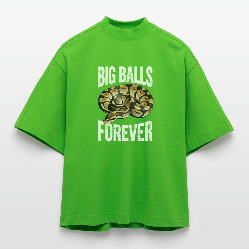 Python roi Serpents Amateurs de terrarium Python T-shirt bio épais oversize Boxy fabriqué en UE