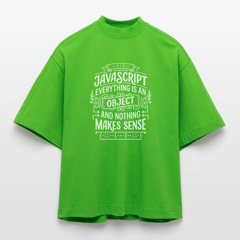 JavaScript: Everything is an object Heavyweight Oversized Organic Boxy T-Shirt Made in EU