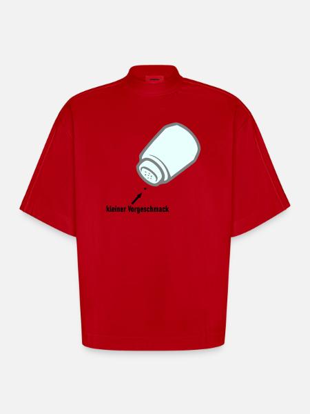 kleiner Vorgeschmack - Heavyweight Oversized Organic Boxy T-Shirt Made in EU - Rot