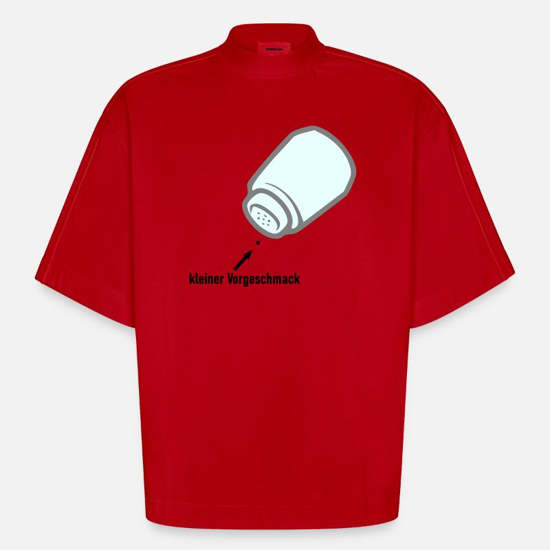 kleiner Vorgeschmack - Heavyweight Oversized Organic Boxy T-Shirt Made in EU - Rot