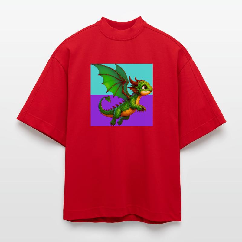 dragon Heavyweight Oversized Organic Boxy T-Shirt Made in EU