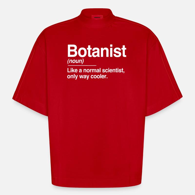 Définition du botaniste - T-shirt bio épais oversize Boxy fabriqué en UE - rouge