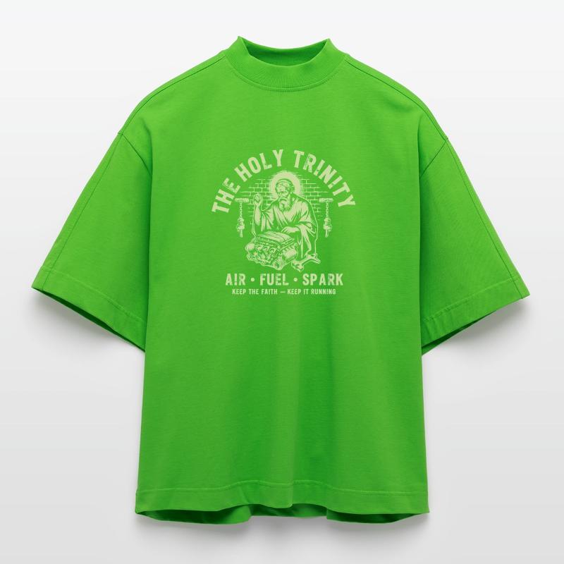 Holy Trinity Engine Spark Heavyweight Oversized Organic Boxy T-Shirt Made in EU