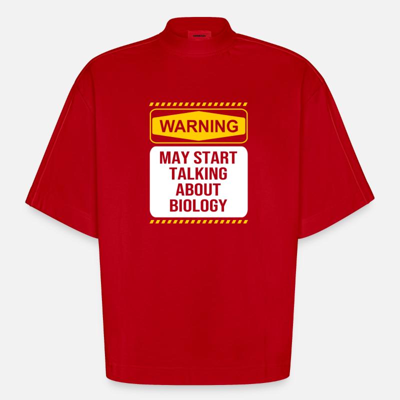 Structural formula molecule - Heavyweight Oversized Organic Boxy T-Shirt Made in EU - red