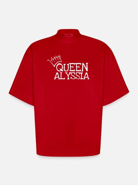 Gift for Alyssia - Heavyweight Oversized Organic Boxy T-Shirt Made in EU - red