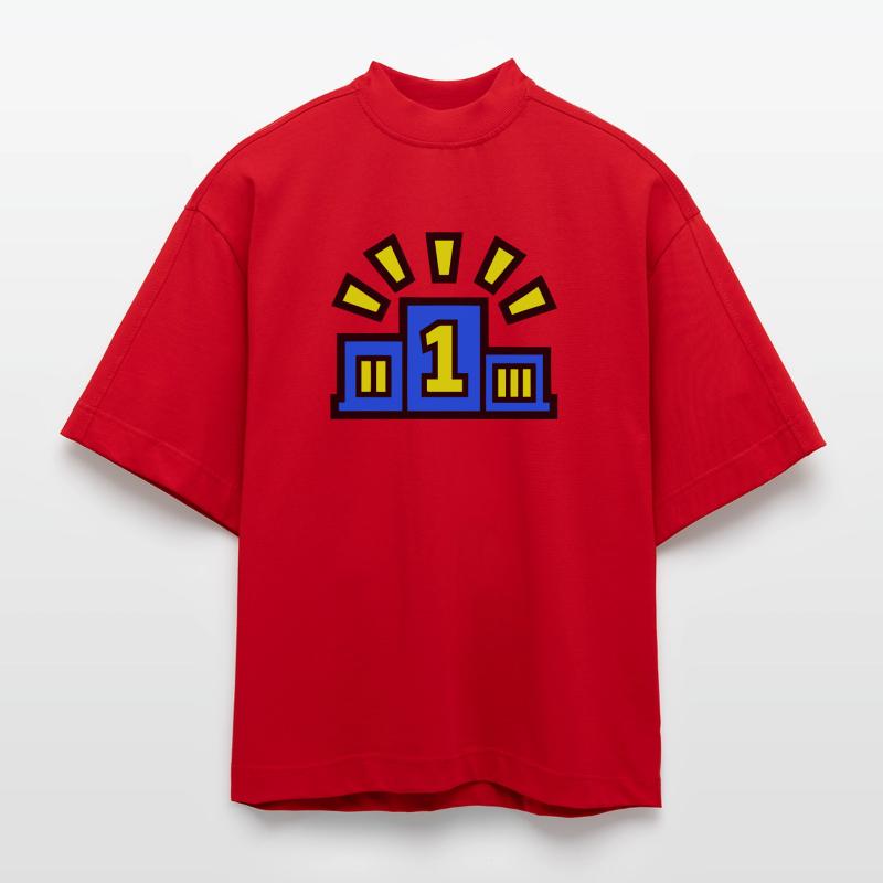 Winner Podium Place 1 Champion Heavyweight Oversized Organic Boxy T-Shirt Made in EU