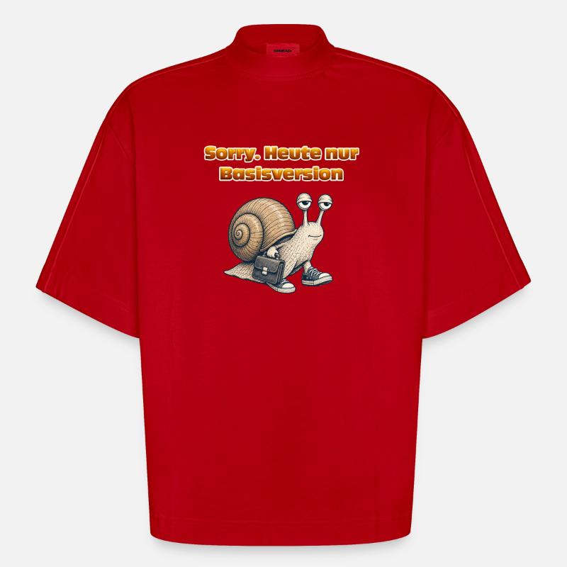 Sorry. Heute nur Basisversion - Heavyweight Oversized Organic Boxy T-Shirt Made in EU - Rot