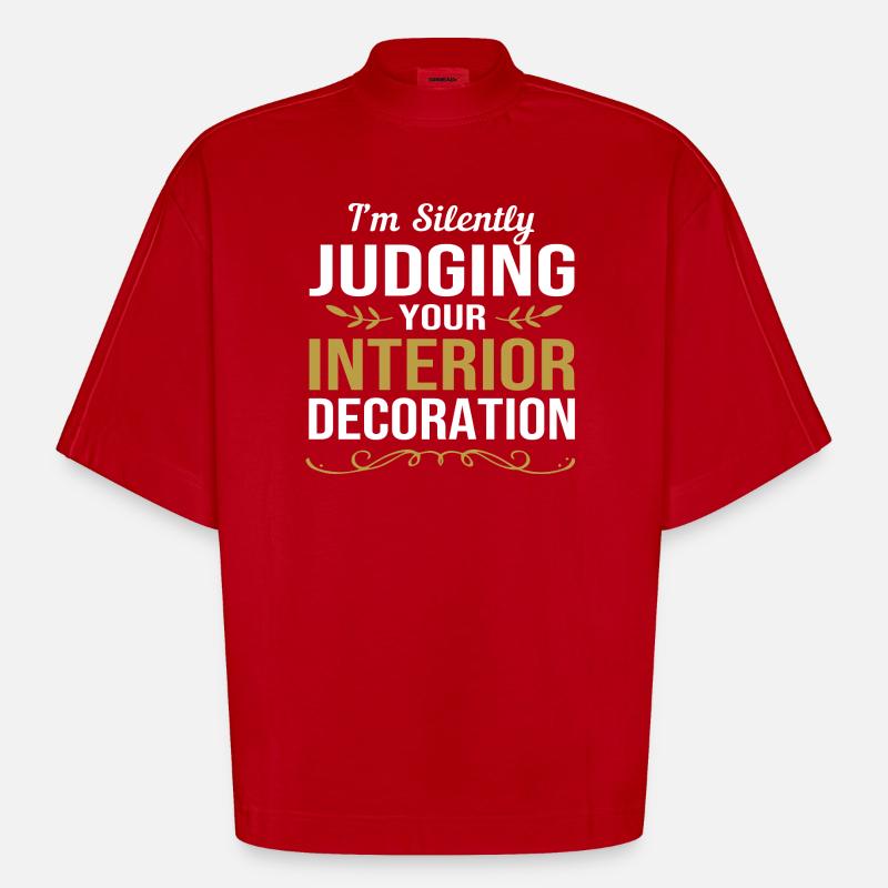 Interior Designer Architecture Architect - Heavyweight Oversized Organic Boxy T-Shirt Made in EU - red
