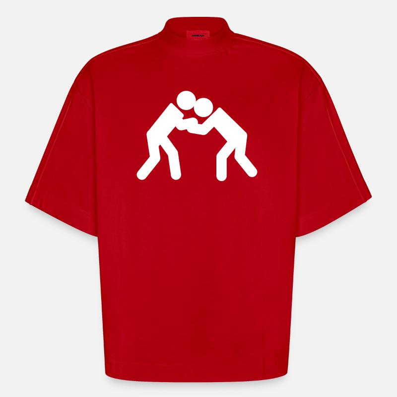 Lutter - T-shirt bio épais oversize Boxy fabriqué en UE - rouge