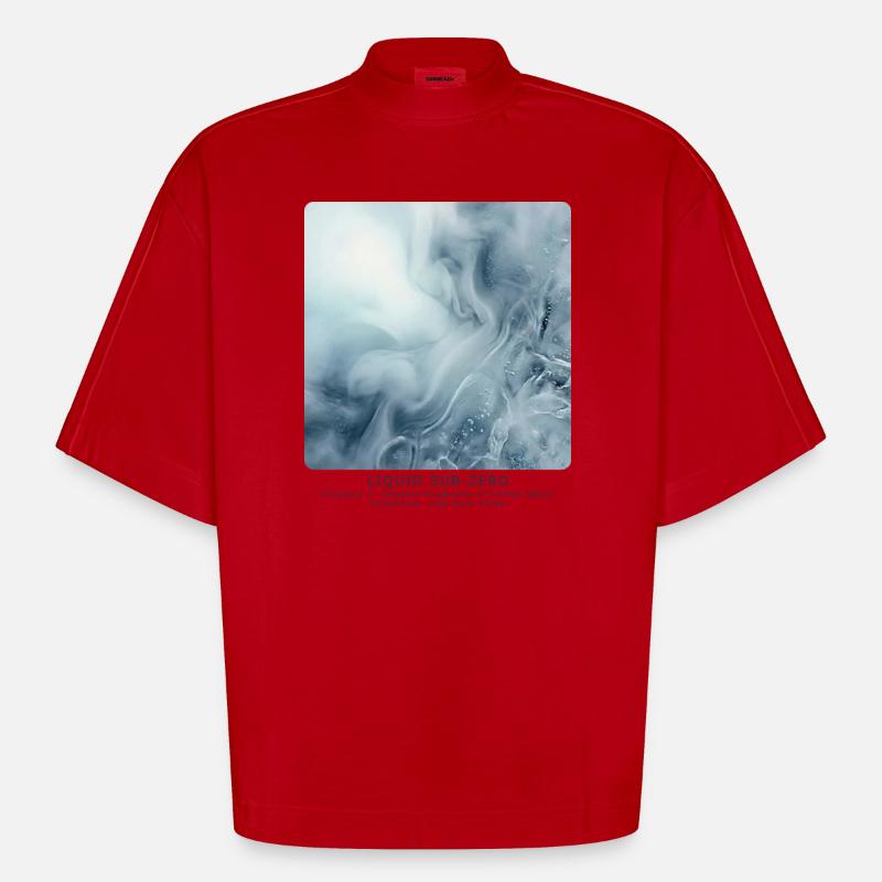 Liquid Sub-Zero - Heavyweight Oversized Organic Boxy T-Shirt Made in EU - red