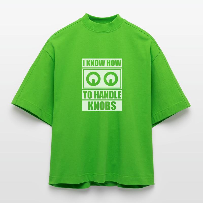 Handle knobs Sound engineer Sound engineer Heavyweight Oversized Organic Boxy T-Shirt Made in EU