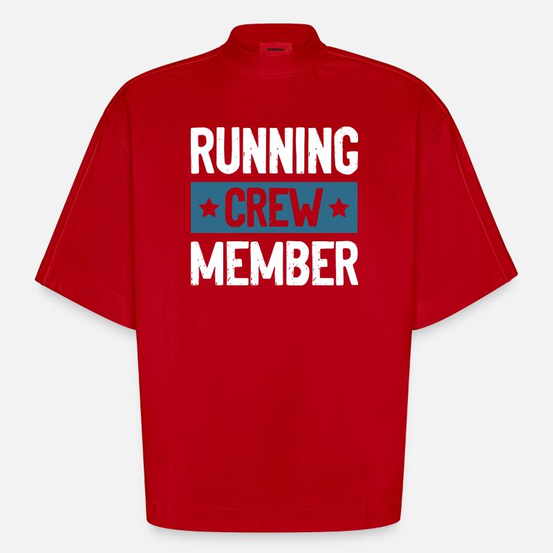 Équipe de Course - T-shirt bio épais oversize Boxy fabriqué en UE - rouge