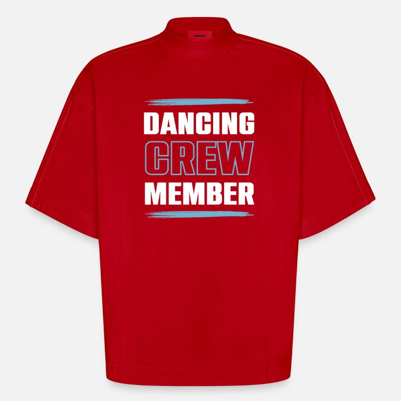 Équipe de danse - T-shirt bio épais oversize Boxy fabriqué en UE - rouge