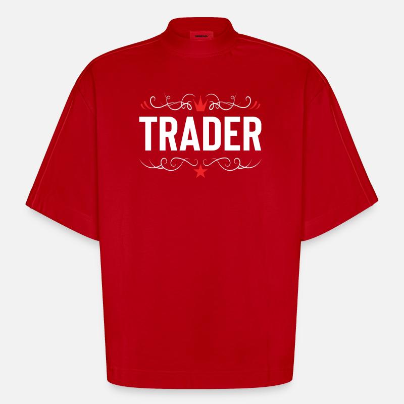 Trader Beruf - Heavyweight Oversized Organic Boxy T-Shirt Made in EU - Rot