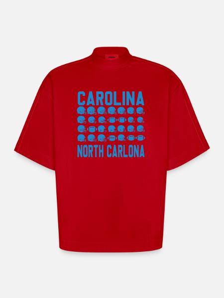 Carolina Football Iconrader - Heavyweight Oversized Organic Boxy T-Shirt Made in EU - red