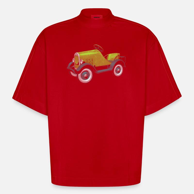 Caisse à savon - T-shirt bio épais oversize Boxy fabriqué en UE - rouge