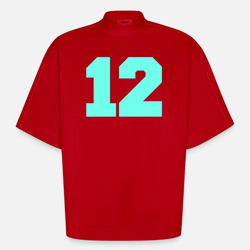 12 - T-shirt bio épais oversize Boxy fabriqué en UE - rouge
