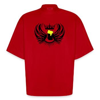 bier_wappen2 - Heavyweight Oversized Organic Boxy T-Shirt Made in EU - red - Front