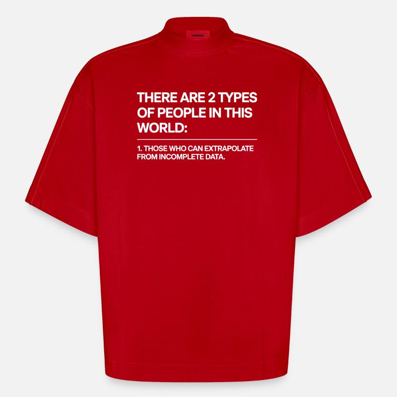Statistik Analyse Data Science Extrapolation - Heavyweight Oversized Organic Boxy T-Shirt Made in EU - Rot