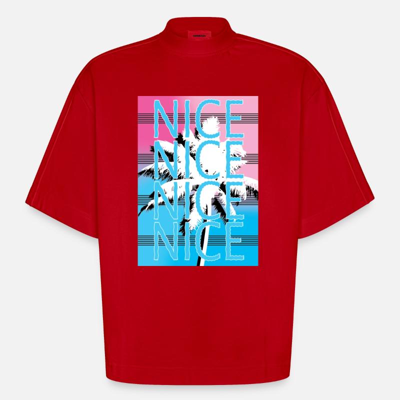 AGRÉABLE - T-shirt bio épais oversize Boxy fabriqué en UE - rouge