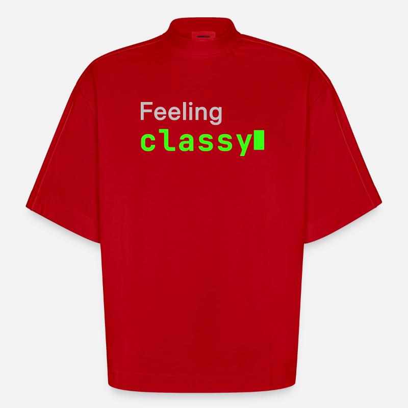 Feeling classy | Developer mood - Heavyweight Oversized Organic Boxy T-Shirt Made in EU - Rot