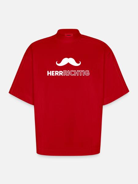 I'm a man - Heavyweight Oversized Organic Boxy T-Shirt Made in EU - red