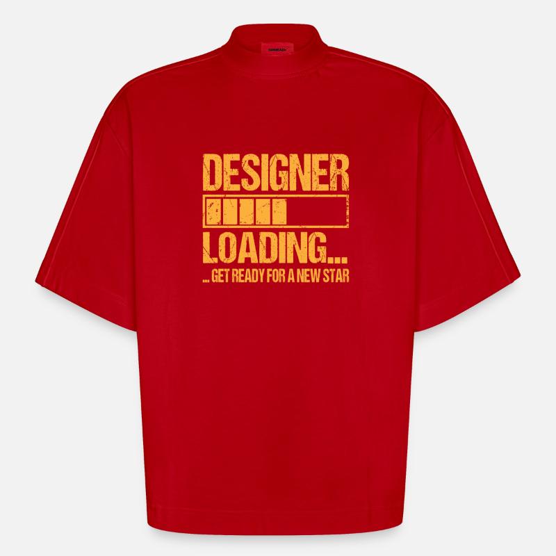Designer loading Designer Ausbildung - Heavyweight Oversized Organic Boxy T-Shirt Made in EU - Rot