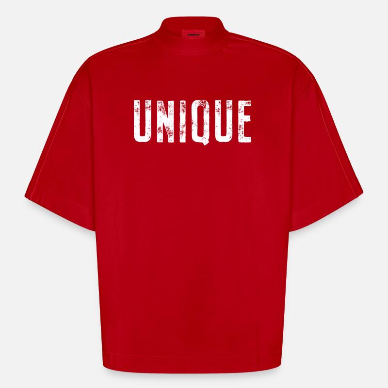 unique unique unique self-worth unique - Heavyweight Oversized Organic Boxy T-Shirt Made in EU - red