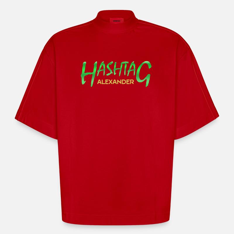 Alexandre - T-shirt bio épais oversize Boxy fabriqué en UE - rouge