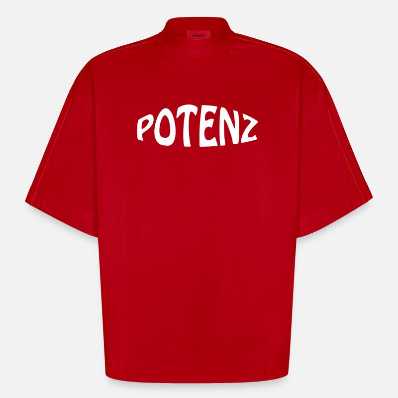 POTENZ - Heavyweight Oversized Organic Boxy T-Shirt Made in EU - Rot