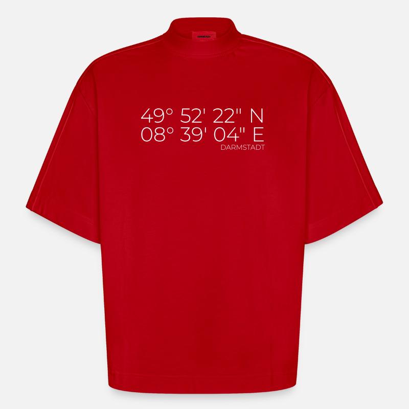 coordinates Darmstadt - Heavyweight Oversized Organic Boxy T-Shirt Made in EU - red