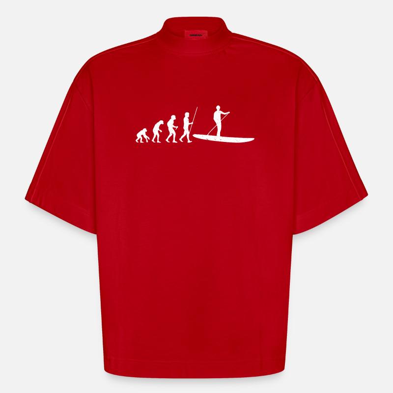 SUP Evolution - Heavyweight Oversized Organic Boxy T-Shirt Made in EU - red