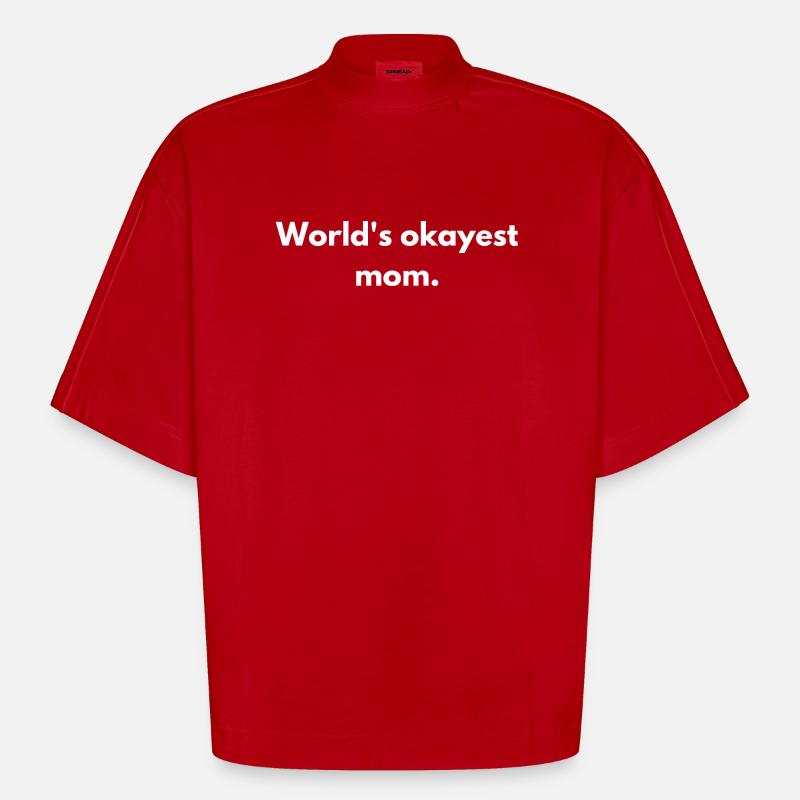 Die beste Mutter der Welt Witzig - Heavyweight Oversized Organic Boxy T-Shirt Made in EU - Rot