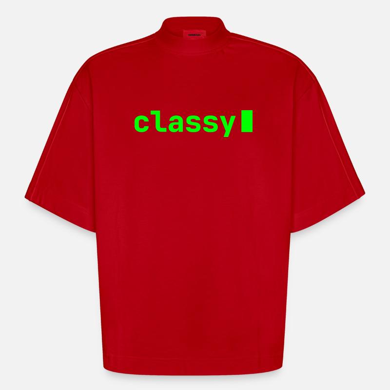 classy | Developer mood - Heavyweight Oversized Organic Boxy T-Shirt Made in EU - red