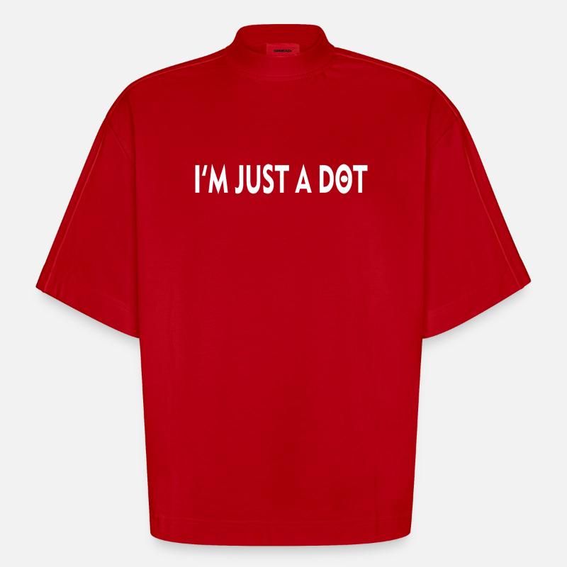 ICH BIN NUR EIN PUNKT - Heavyweight Oversized Organic Boxy T-Shirt Made in EU - Rot