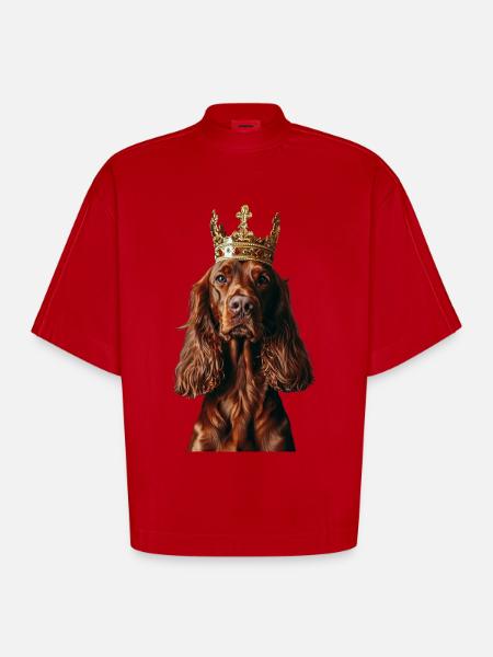 Irish Setter - Heavyweight Oversized Organic Boxy T-Shirt Made in EU - red