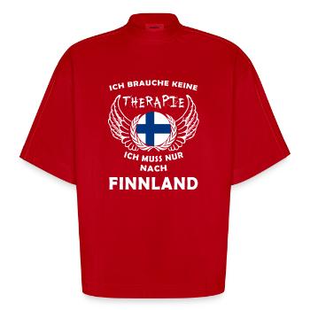 Therapie Finnland - Heavyweight Oversized Organic Boxy T-Shirt Made in EU - Rot - Vorne
